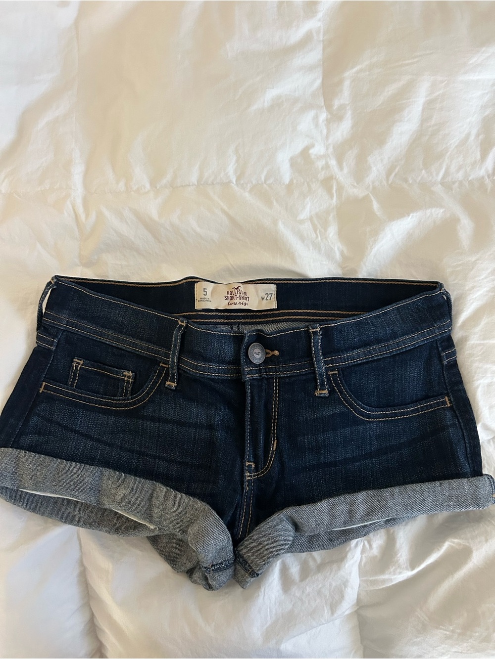 Hollister Dark Blue Denim Low-Rise Jeans (Size 5/W27)